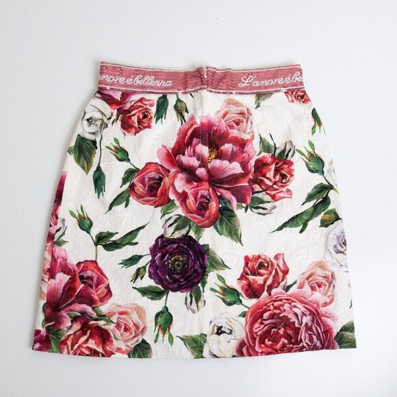 Dolce & Gabbana Skirt Floral Jacquard Sequin Waistband XS/S Girls 11/12 - Picture 2 of 16